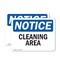 Signmission Cleaning Area, 10 in W x Rectangle, Vinyl Decal OS-2PACK-NS-D-710-L-10644 - alternate 1